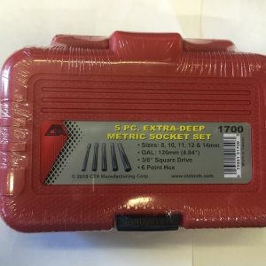 CTA1700 5 Piece Extra Deep Metric Socket Set
