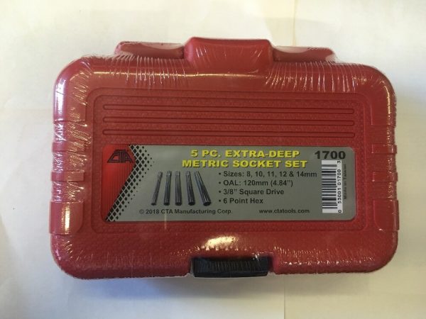 CTA1700 5 Piece Extra Deep Metric Socket Set