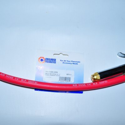 CoilHose TGC1400-DPB Straight Chuck Inflator Gauge 10-90 psi,12"Hose Made in USA