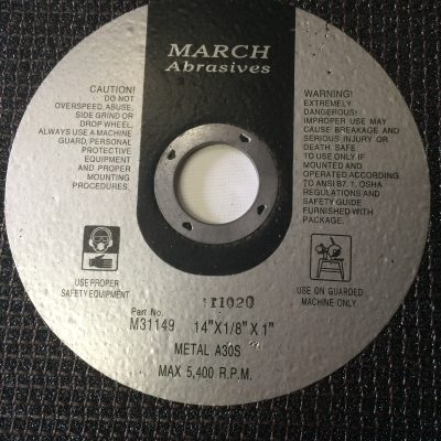 Cutoff Wheels for metal 14" x 1/8" x 1" (3 pieces)