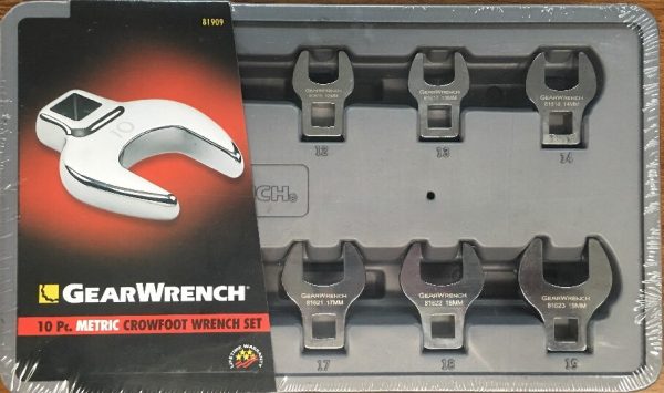 KD81909 10 PC metric Crowfoot wrench set