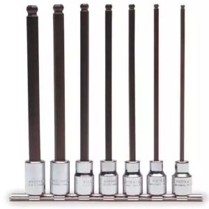 PROTO J4900BD Extra Long Socket Bit Set, 3/8 In Dr, 7 pc