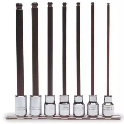 PROTO J4900BD Extra Long Socket Bit Set, 3/8 In Dr, 7 pc