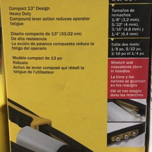 Titan 15050 13" Hand Riveter 1/8"-1/4"