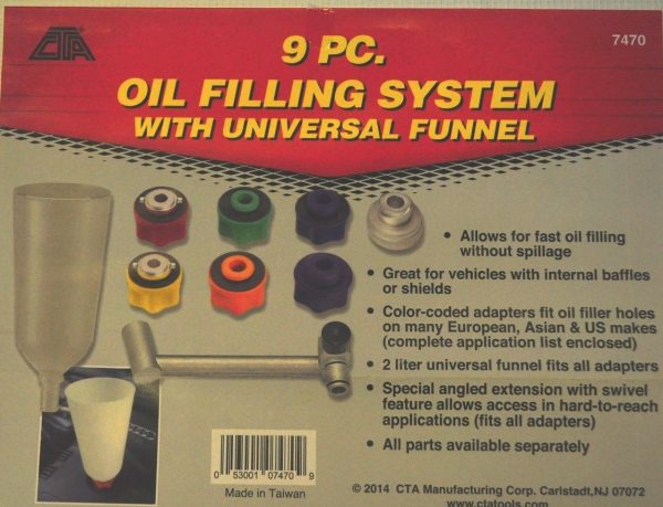 CTA 7470 9 Piece oil filling system with universal funnel - Image 8