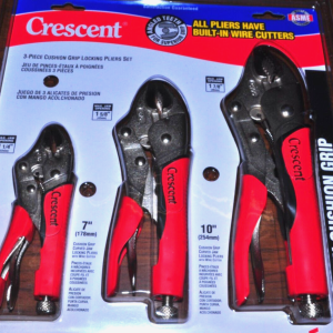 Crescent Three Piece Cushion Grip Locking Pliers Set