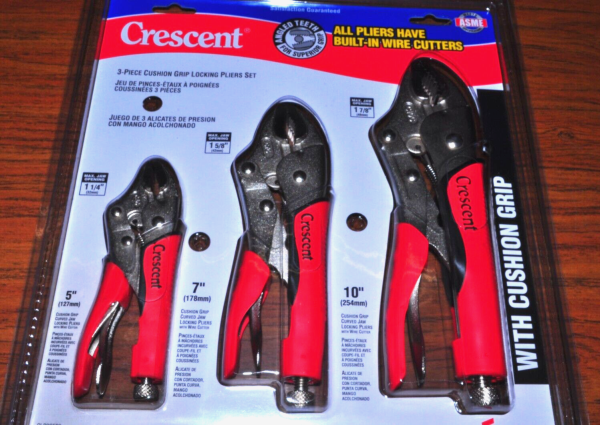 Crescent Three Piece Cushion Grip Locking Pliers Set