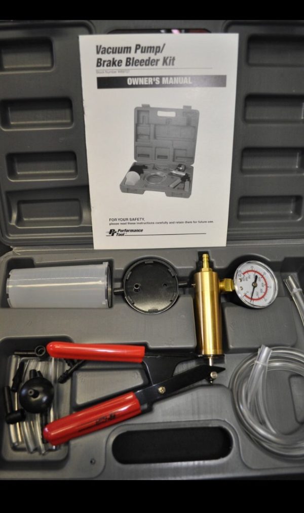 VACUUM PUMP HAND STEEL PUMP BRAKE BLEEDER BLEEDING KIT PERW89727 - Image 4