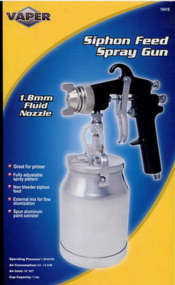 Siphon Spray Gun 1.8mm Adjustable Spray Pattern - Image 3