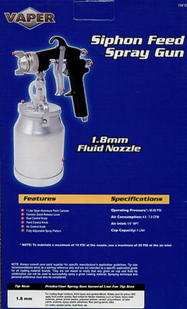 Siphon Spray Gun 1.8mm Adjustable Spray Pattern - Image 4