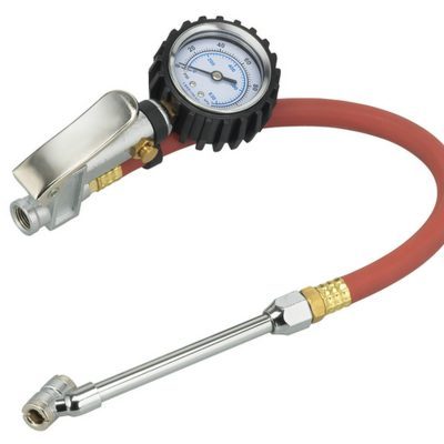 TIRE INFLATOR W/ DIAL GAUGE 6" DUAL HEAD 13'" LONG HOSE W/ 360 SWIVEL SG65110