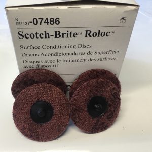3M 07486 3 inch scotch brite roloc medium