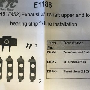 BMW(N51/N52) Exhaust Camshaft Upper and Lower Bearing Strip Fixture Installation