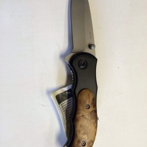Bozeman Folding Pocket Knife With Wooden Frame