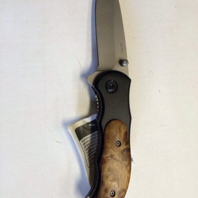 Bozeman Folding Pocket Knife With Wooden Frame