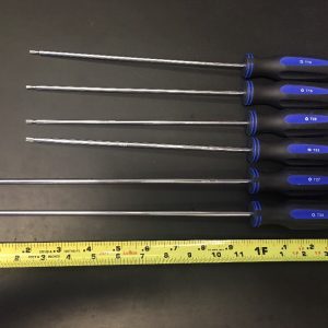 CALVAN 917 - 6 piece extra long tamper proof torx screwdriver set