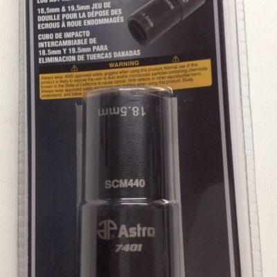 Flip Socket For Damaged Lug Nut Removal 18.5 And 19.5 MM 1/2" Drive last one!!!