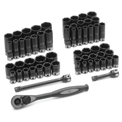 GREY PNEUMATIC 81659CRD 59 piece fractional metric socket set 3/8" drive