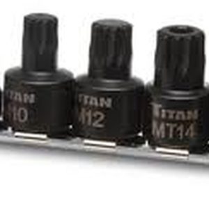 9pcs .Stubby Triple Square Bit Socket