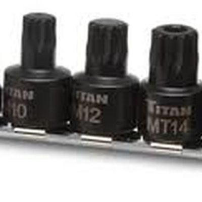 9pcs .Stubby Triple Square Bit Socket