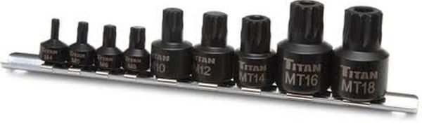 9pcs .Stubby Triple Square Bit Socket