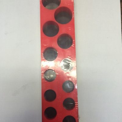 Magnetic Socket Organizer Shallow 3/8" 11 Socket Holder Red