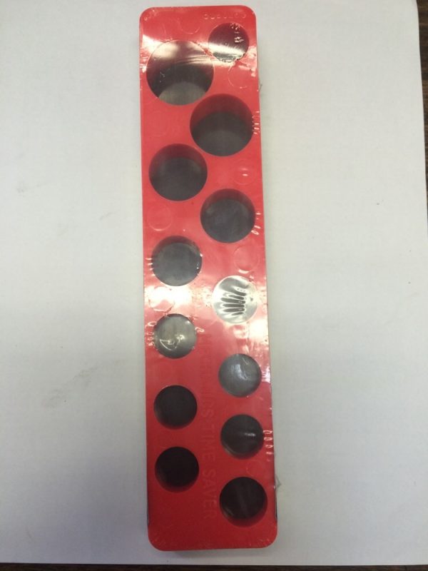 Magnetic Socket Organizer Shallow 3/8" 11 Socket Holder Red