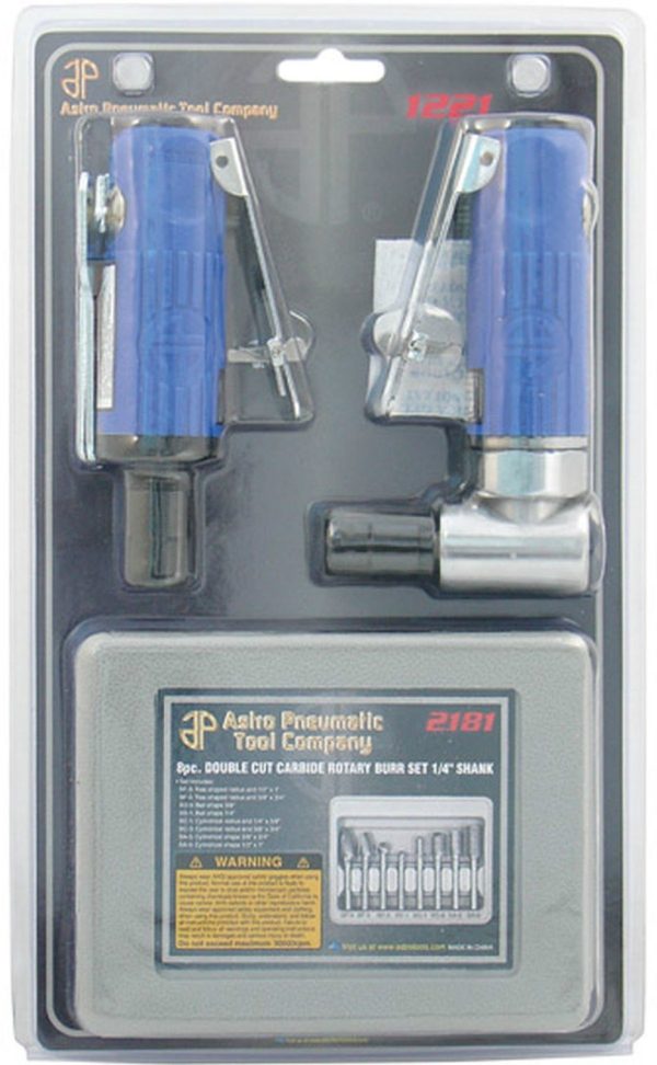 Astro Pneumatic 1221  Die Grinder and Rotary Burr kit