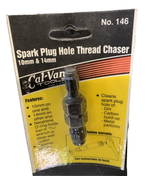 CALVAN 146 SPARK PLUG HOLE THREAD CHASER 10mm, 14mm