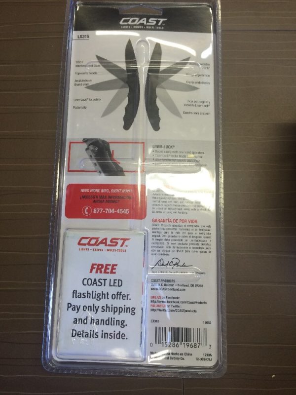 Coast LX315 Liner Lock Folding Knife - Image 3