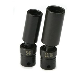 SK 33302 2 Piece 3/8-Inch Drive 5/8-Inch and 11/16-Inch Swivel Spark Plug Socket