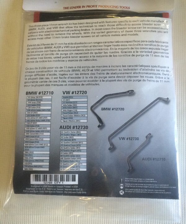 Schley 12700 3 Piece 11mm Brake Bleeder Wrench Set - Image 3