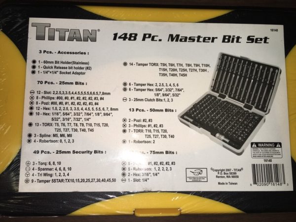 Titan 16148 148 Piece Master Bit Set - Image 3