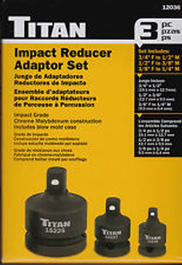 3Pc Impact Reducer Adapter Set Titan 12036 - Image 3