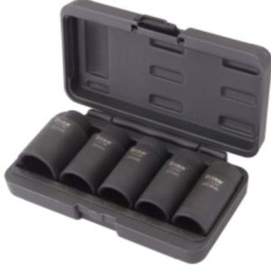 5 Piece Axle Nut Impact Socket Set 30,32,34,36,39mm 1/2" Dr 12 Point New!!!