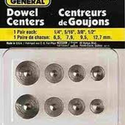 8 Piece Dowel Center Set 1/4" 5/16 " 3/8" 1/ 2 ' GEN 888