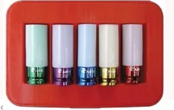 Astro Pneumatic 7835 5 Piece Plastic Sleeve Socket Set