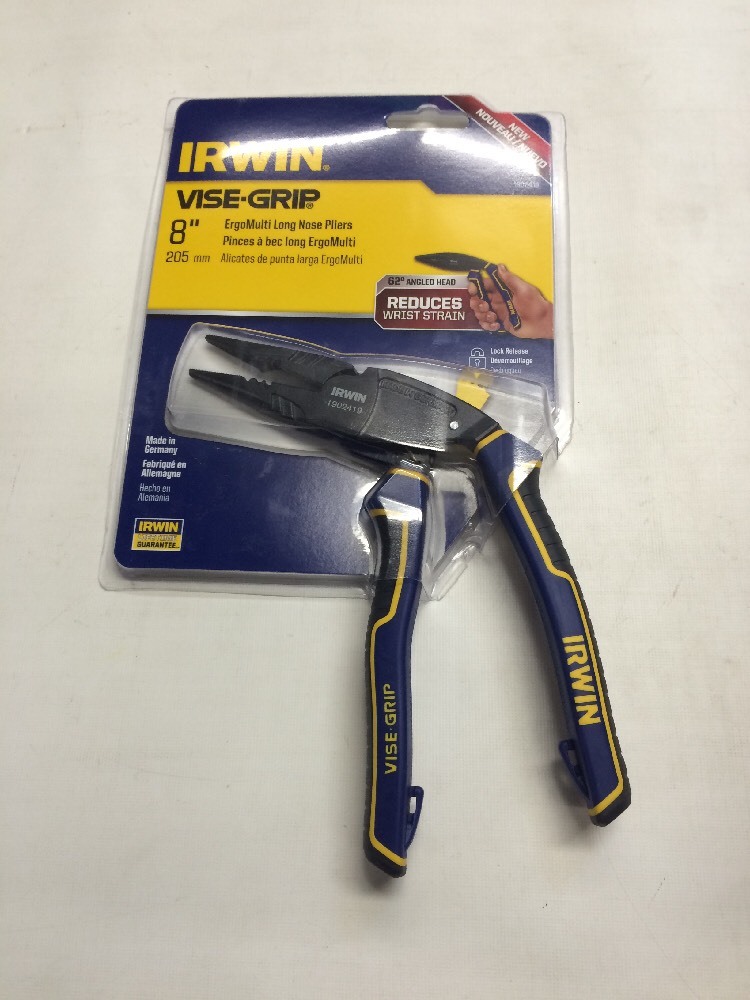 IRWIN 1902419 Vise Grip, ErgoMulti long pliers 8 Inch 62 Degrees