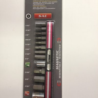 TITAN 16135 13 Piece Tamper Resistant Hex Bit Set SAE