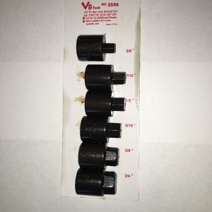 V8 3506 1/2" Drive 6 Piece Hex Sock Set
