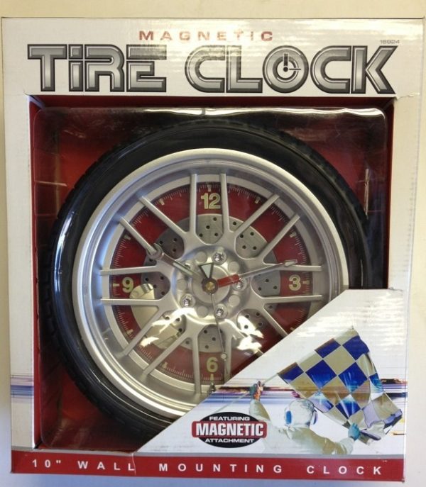 Magnetic Tire Clock 10" - Image 3
