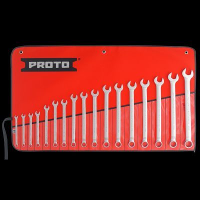PROTO 17 Pcs Combination Full Polish wrench 7-24 mm 12 point J1200RM-T500