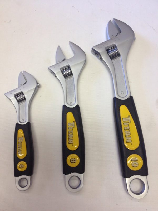 TITAN 18503 3 piece adjustable wrench set
