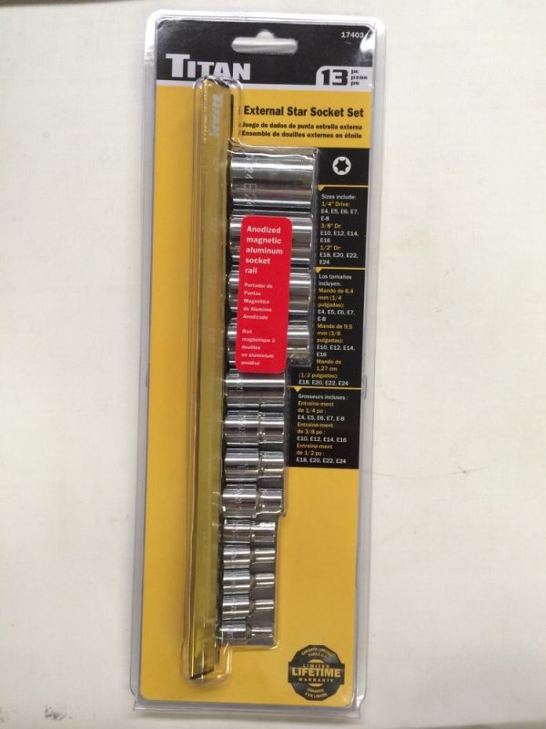 Titan External Star Socket Set 13 Piece