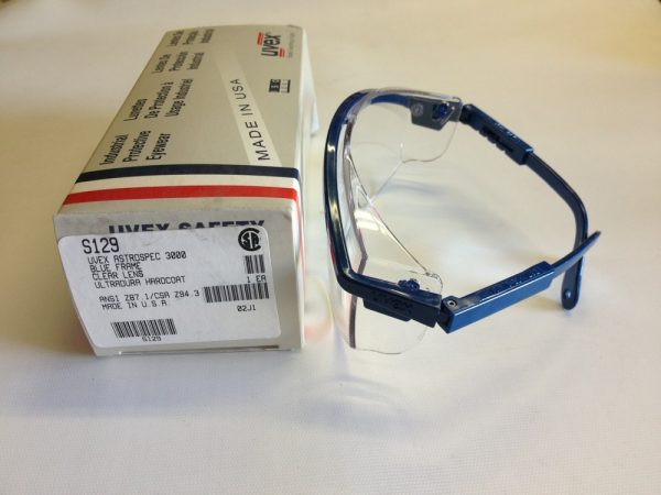 UVEX ASTROSPEC 3000 ULTRADURA HARD BLUE FRAME CLEAR LENS S129 - Image 4