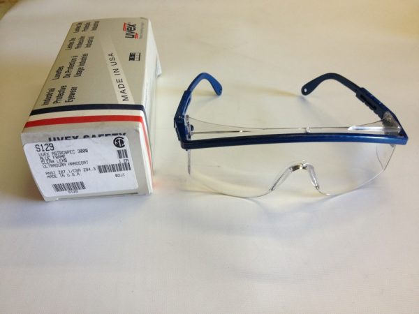 UVEX ASTROSPEC 3000 ULTRADURA HARD BLUE FRAME CLEAR LENS S129