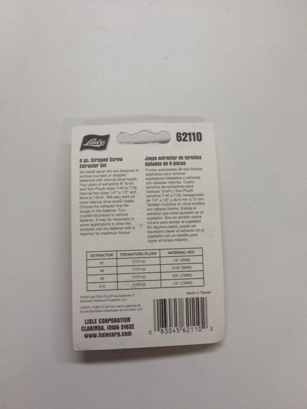 LISLE 62110 4 Stripped Screw Extractor Set - Image 3