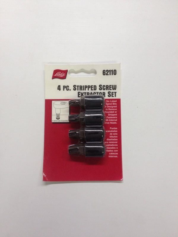 LISLE 62110 4 Stripped Screw Extractor Set