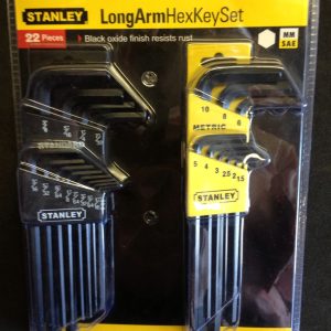 STANLEY 85-753  22 PC Metric SAE Long Arm Hex Key Set