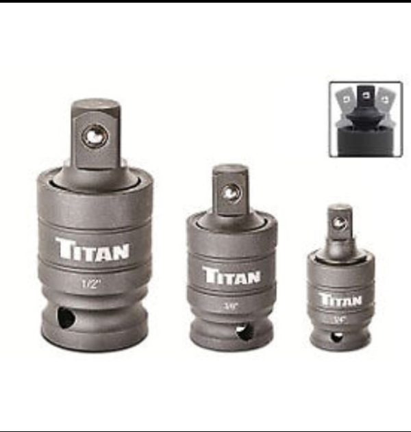 TITAN 3 PIECE PIN-FREE LOCKING IMPACT U-JOINT SET